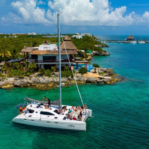 3-catamaran tour top view